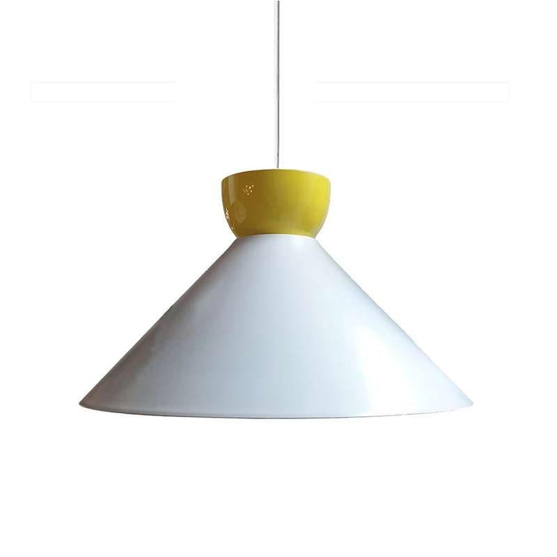 Pablo White Spun Metal Pendant