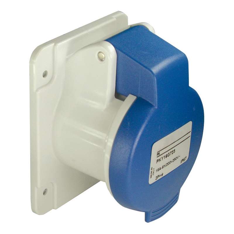 Schneider Electric Pratika 5 Pin Industrial Panel Mounted Straight Socket Splashproof