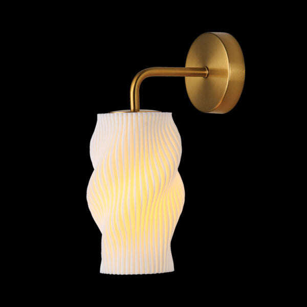 K. Light 3D Printed Dahlia Recycled LED Wall Light - White