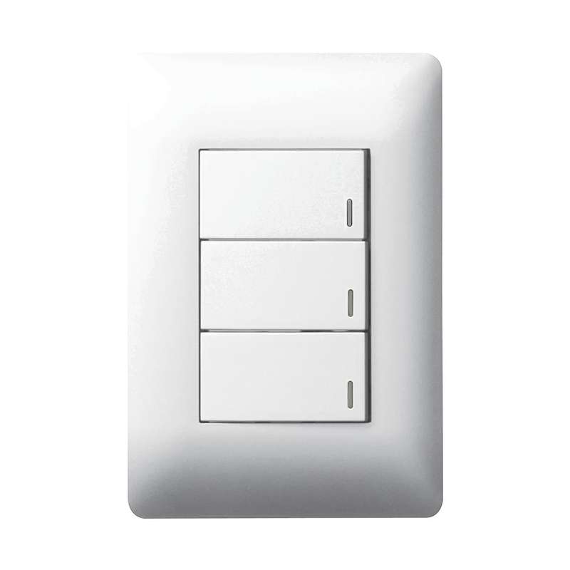 Legrand Ysalis 3 Lever Switch with Dimmer 4 x 2