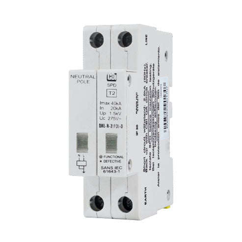 CBi DIN Rail Surge Protector QKLN-2(13)D 1P+N 275V with Indication - 40kA