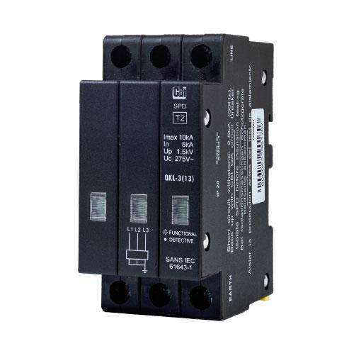 CBi Mini Rail Surge Protector QKL-3(13) 3P 275V with Indication - 40kA