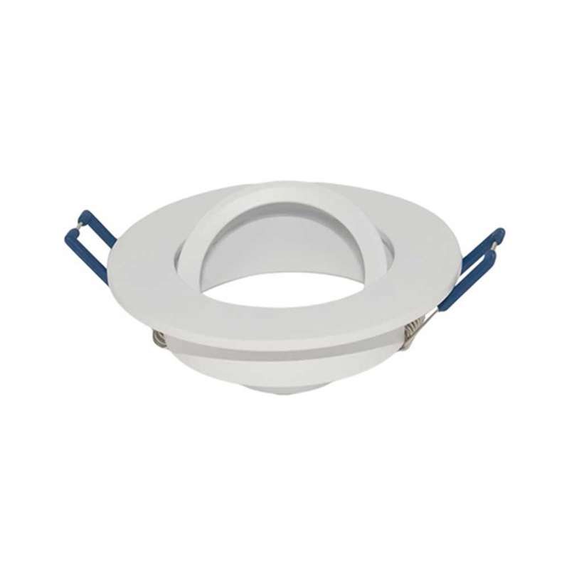 PioLED W7717 Tiltable Flat Top Downlight Fixture - White