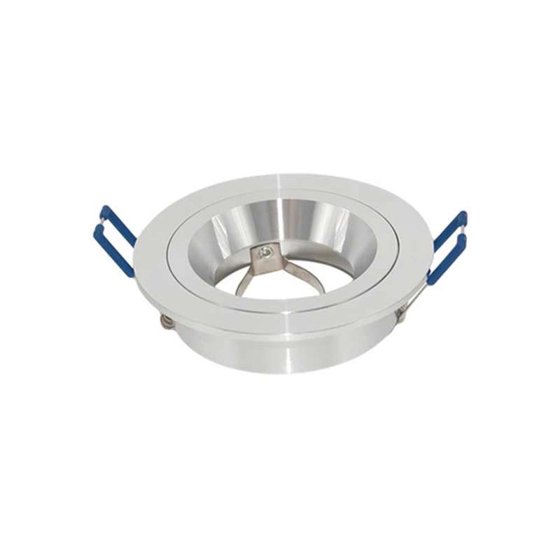 PioLED S-AS828 Anti-Glare Downlight Fixture - Silver