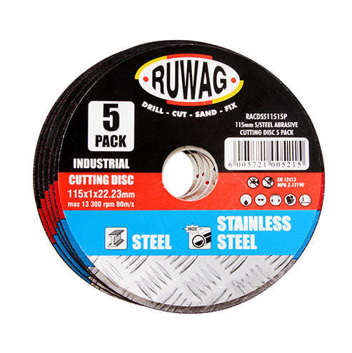 Ruwag Stainless Steel Abrasive Cutting Disc 115mm (5)