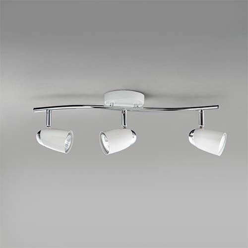 Bright Star White and Polished Chrome Triple Spotlight