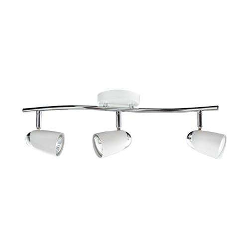 Bright Star White and Polished Chrome Triple Spotlight