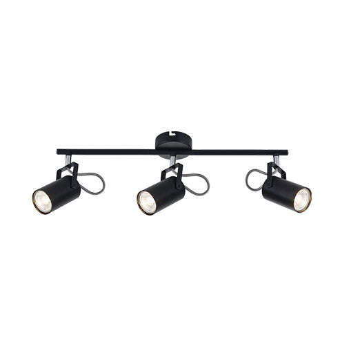 Bright Star Black Metal and Polished Chrome Spotlight