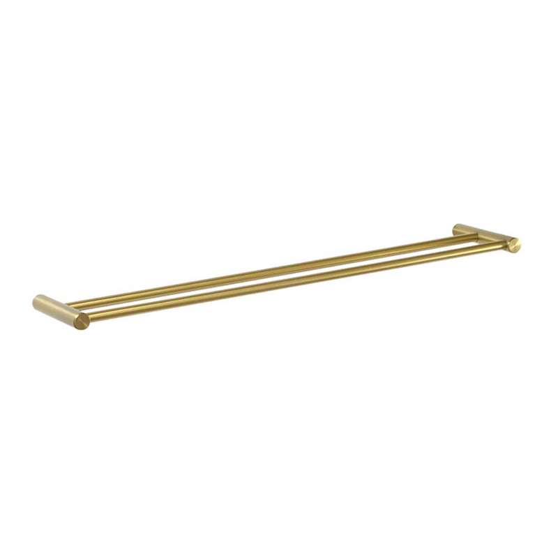 BluTide Double Towel Rail 600mm - Brushed Brass