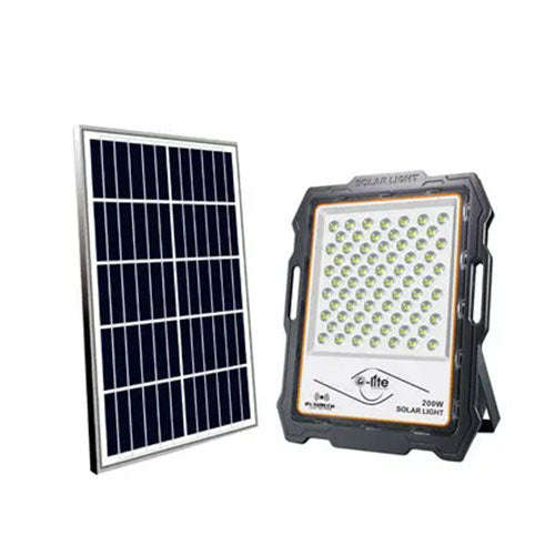 Solar 200W LED Floodlight - Black