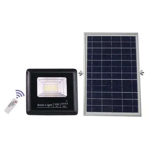 Solar 25W LED Floodlight - Black