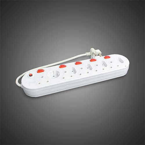 Selectrix Multiplug 5 RSA 4 Slimline Schuko - White