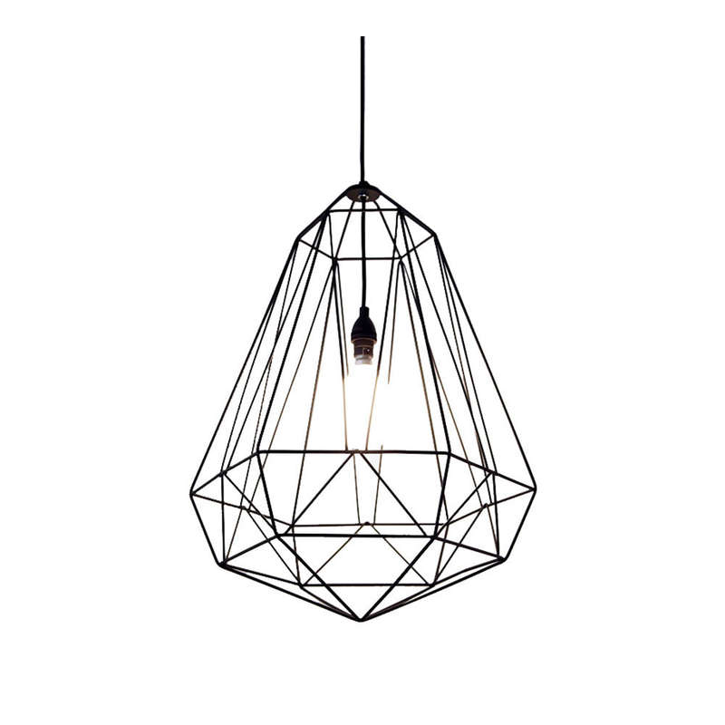 Large Diamond Wired Pendant