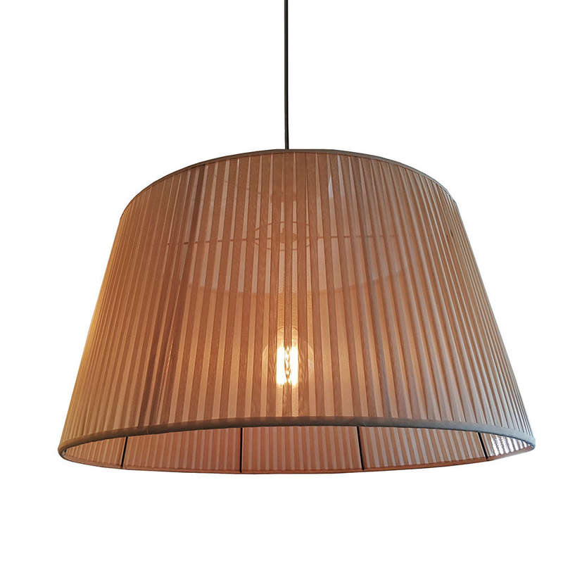 Pleated Fabric Tapered Drum Pendant