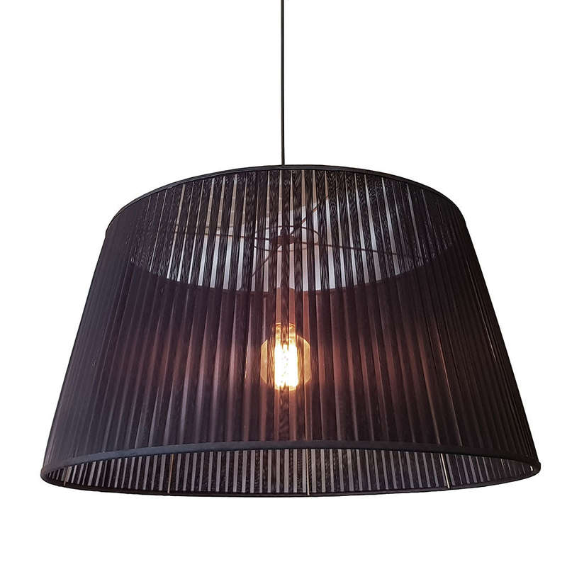 Pleated Fabric Tapered Drum Pendant