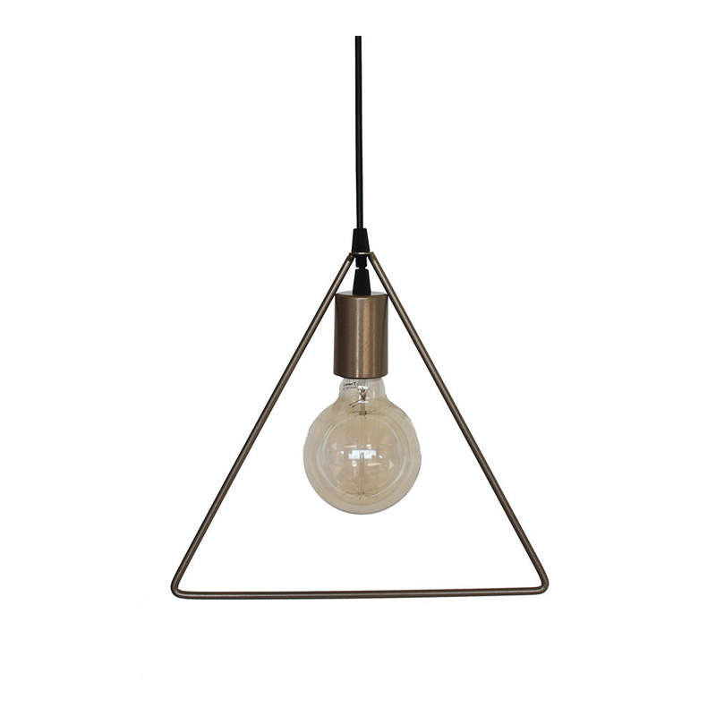 Triangular Wired Bulb Pendant