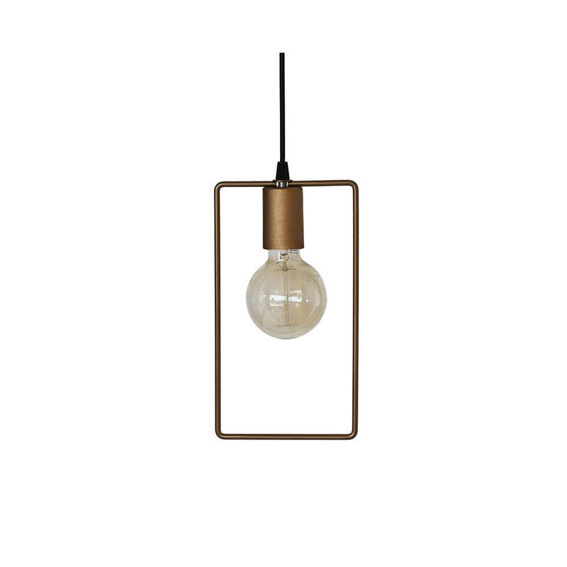 Rectangular Wired Bulb Pendant