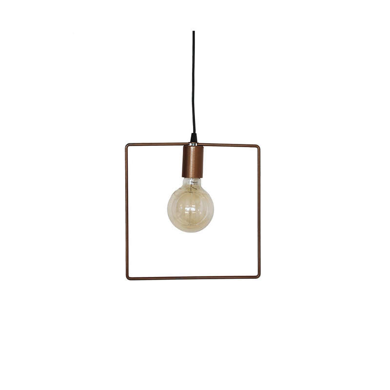 Square Wired Bulb Pendant