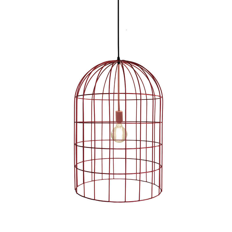 Small Bird Cage Wired Pendant