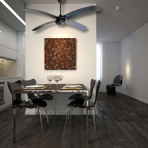 Solent High Breeze 4 Blade Ceiling Fan 1500mm - Bent Ebony