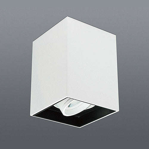 Spazio Lone Square Tiltable Downlight - White/black insert
