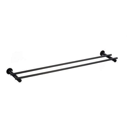 Stunning Double Towel Rail - Black