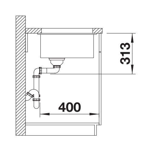 BLANCO SubLine 320-U Silgranit Single Bowl Undermount Sink - White