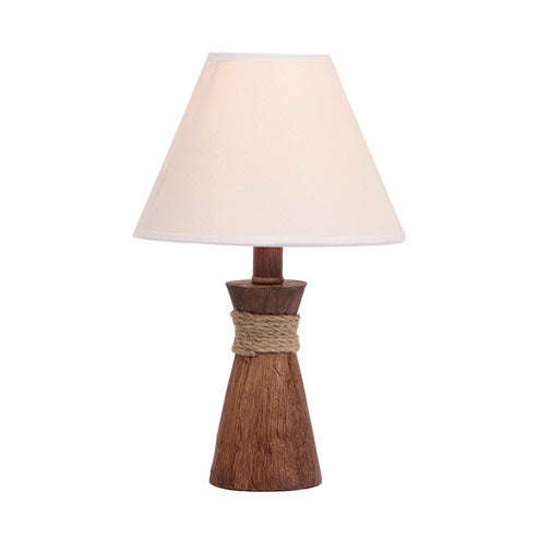 Bright Star Resin Table Light with Hessian Shade