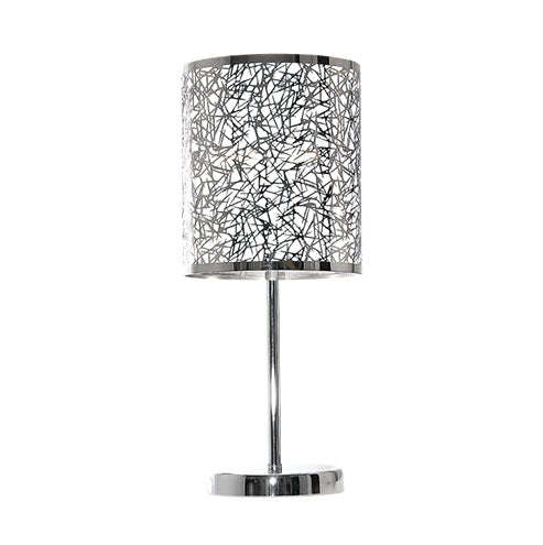 Bright Star Silver Patterned Table Lamp 470mm