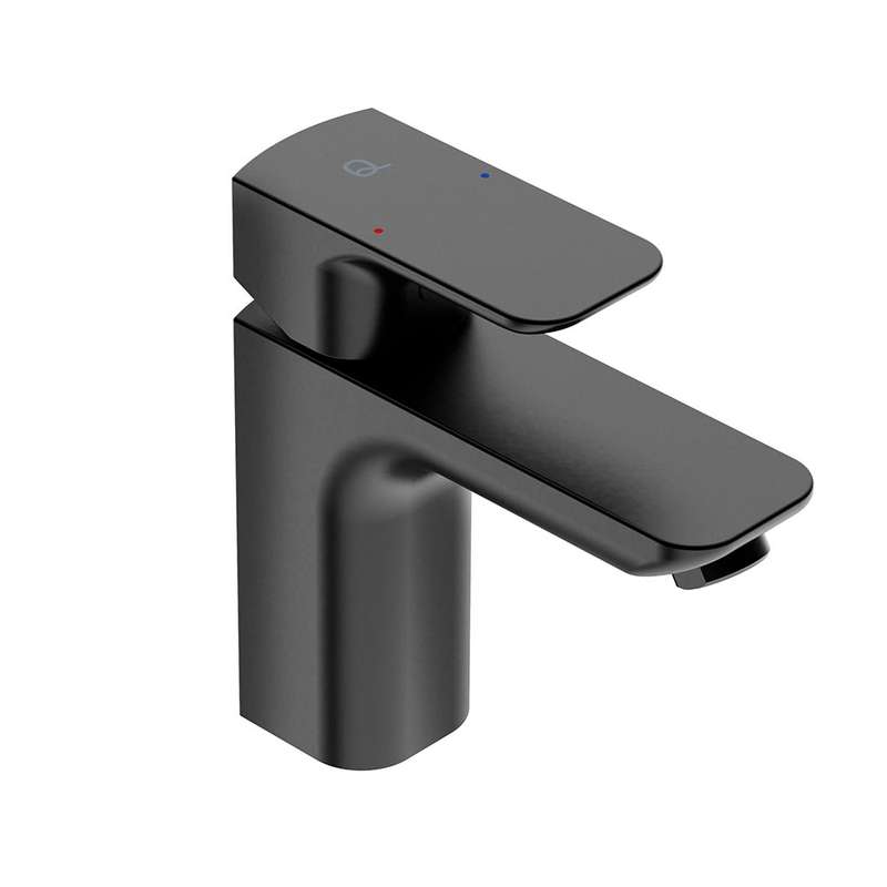 LIQUIDRed Valour Basin Mixer Tap- Matt Black