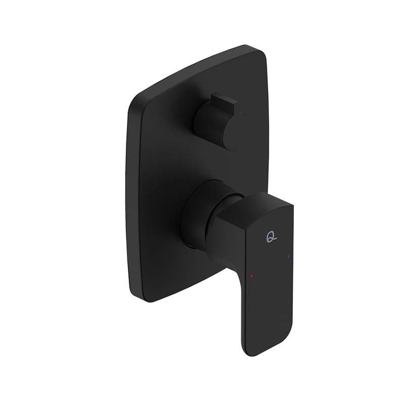 LIQUIDRed Valour Concealed Bath Mixer Tap - Matt Black