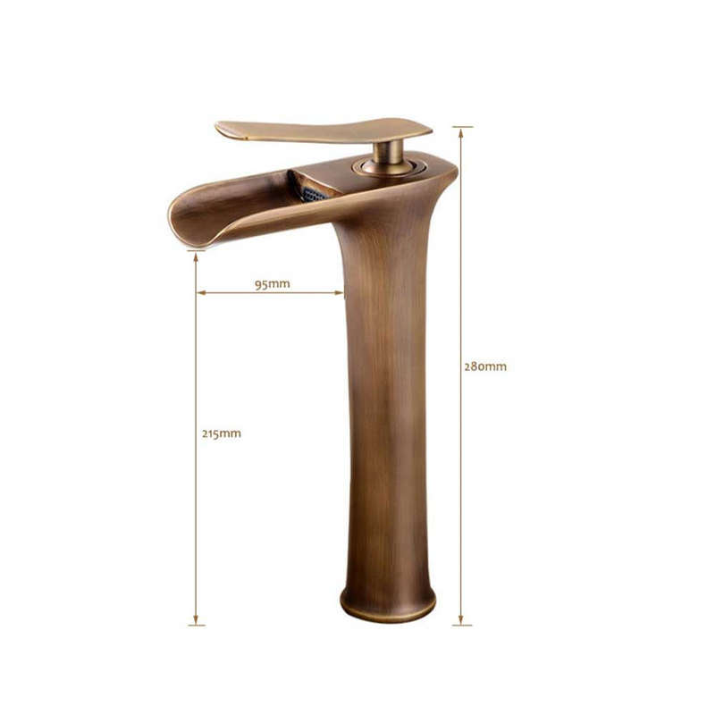 Trendy Taps Cuivre Tall Waterfall Basin Mixer