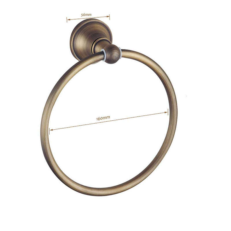 Trendy Taps Cuivre Round Towel Ring - Brass