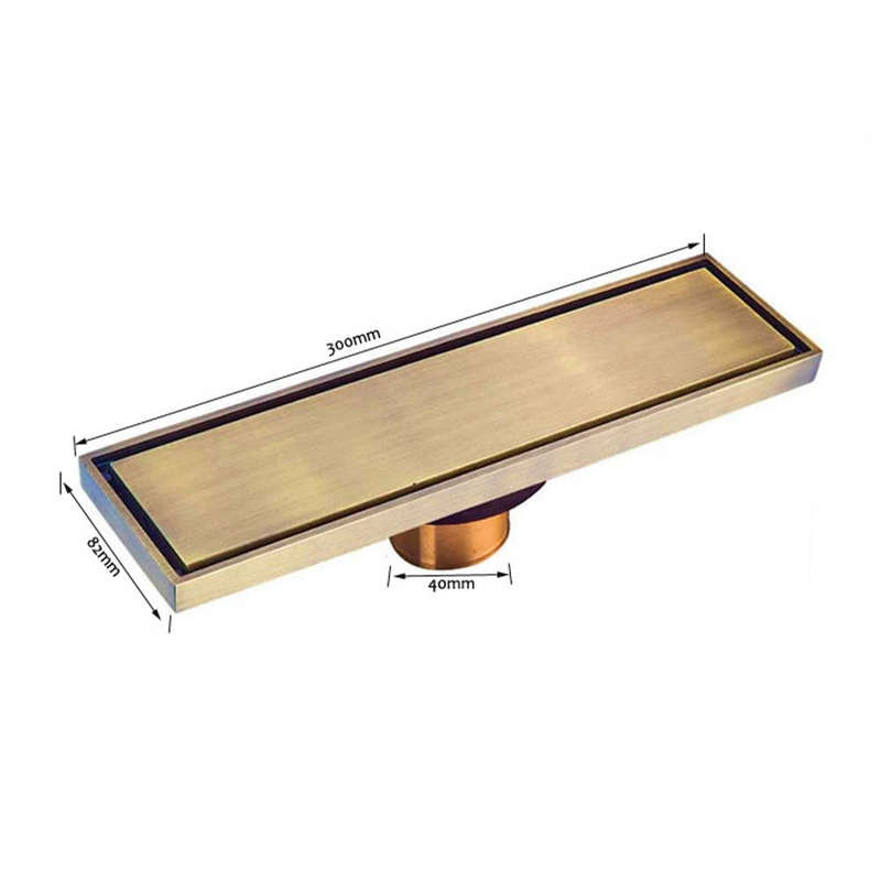 Trendy Taps Cuivre Rectangle Shower Drain - Brass
