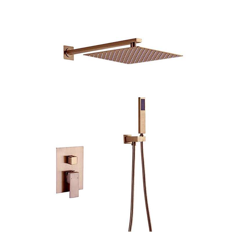 Trendy Taps Square Shower Set with Hose Brass