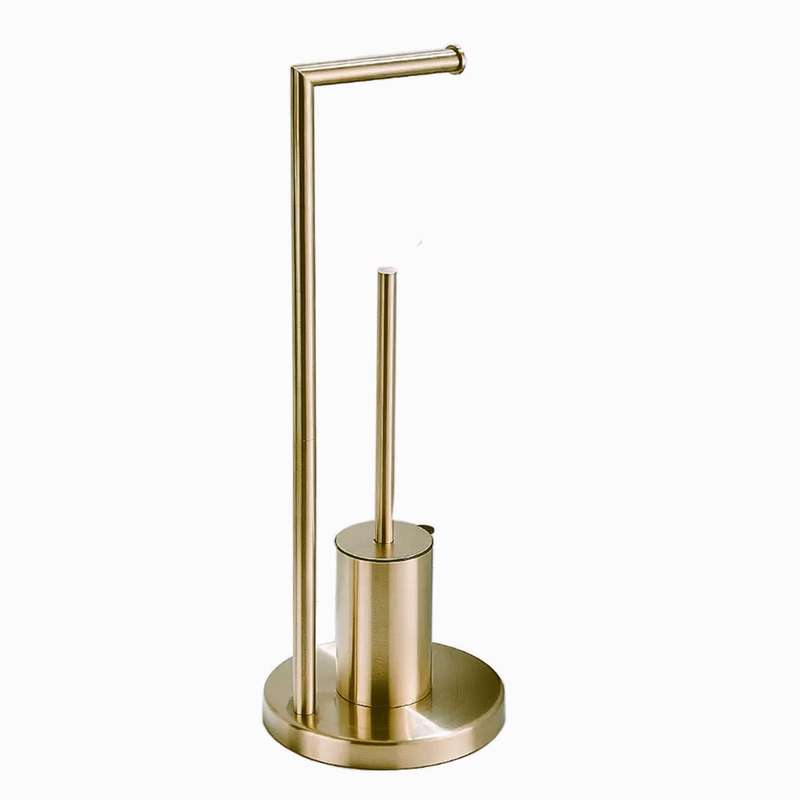 Trendy Taps Toilet Brush and Toilet Roll Holder Brass