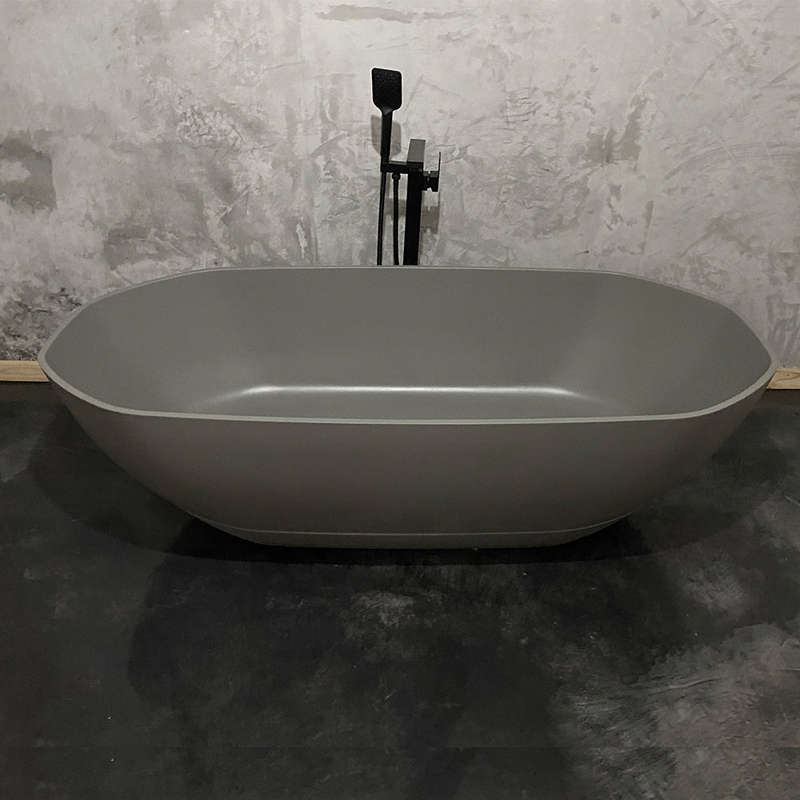 Two Tone Stone Octavo Freestanding Bath