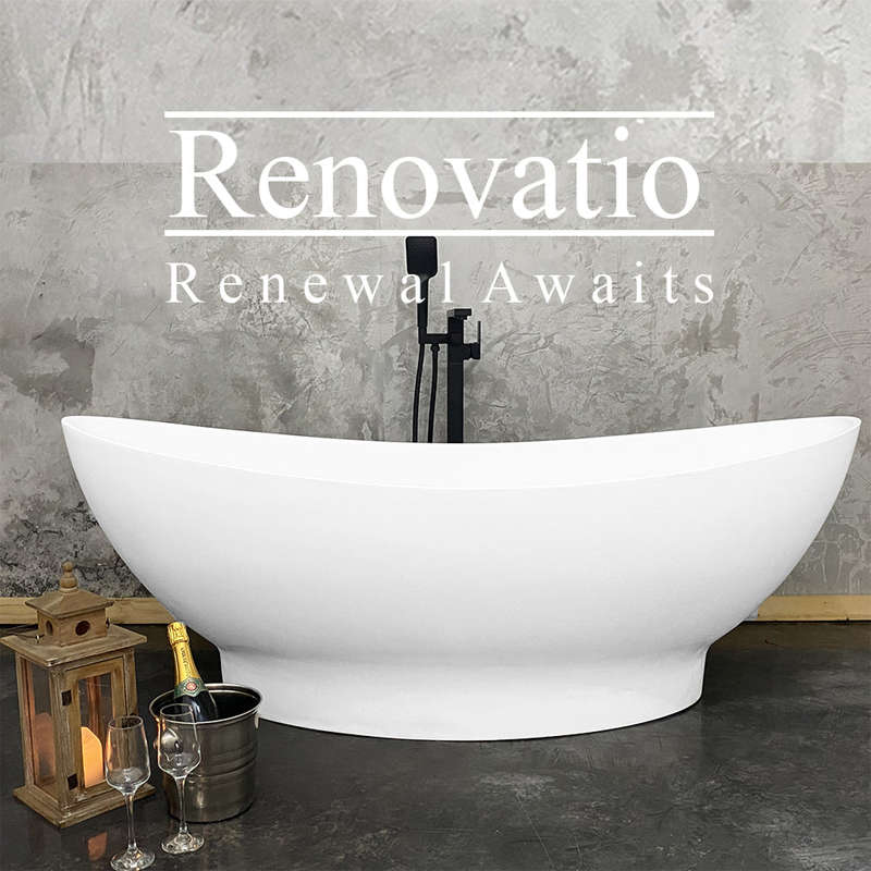 Two Tone Stone Renovatio Freestanding Bath