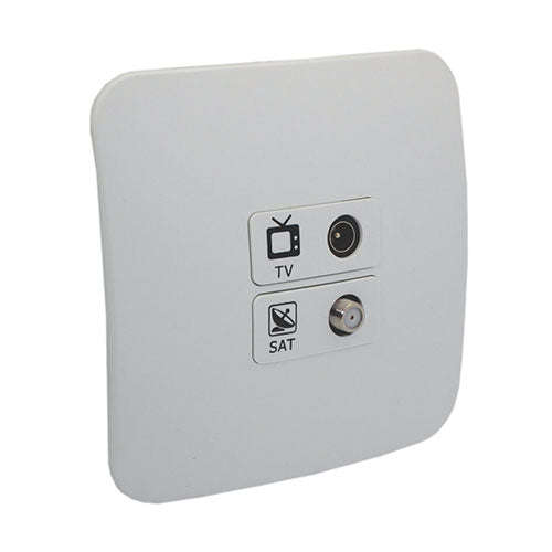 VETi 1 TV & Satellite Combo Socket 4 x 4 - White Module