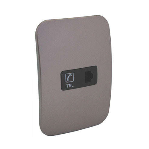 VETi 1 Telephone Socket 4 x 2 - Black Modules