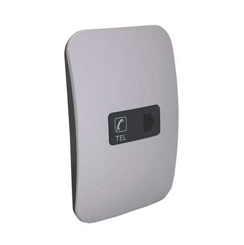 VETi 1 Telephone Socket 4 x 2 - Black Modules