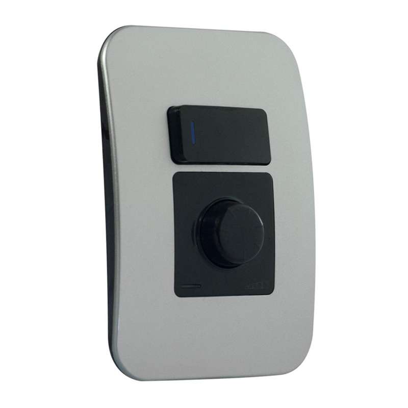 VETi 1 Rotary Dimmer with Locator Switch 400W 4 x 2 - Black Modules