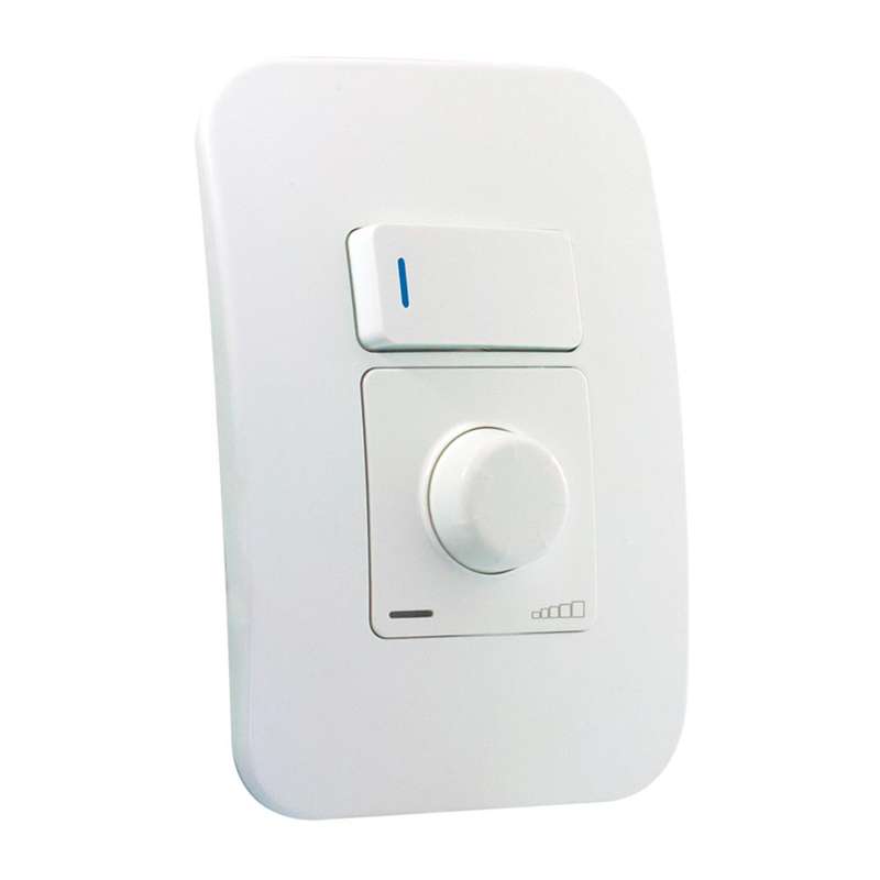 VETi 1 Rotary Dimmer with Locator Switch 400W 4 x 2 - White Modules