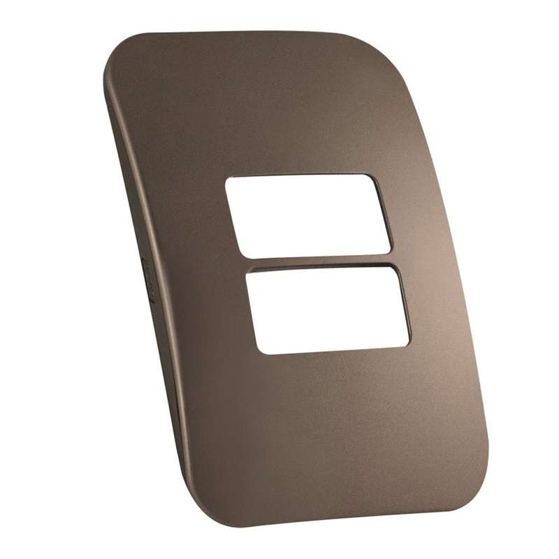 VETi 1 2 Horizontal Module Cover Plate 4 x 2 - Black Trim