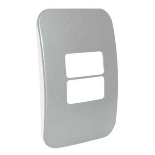 VETi 1 2 Horizontal Module Cover Plate 4 x 2 - Black Trim