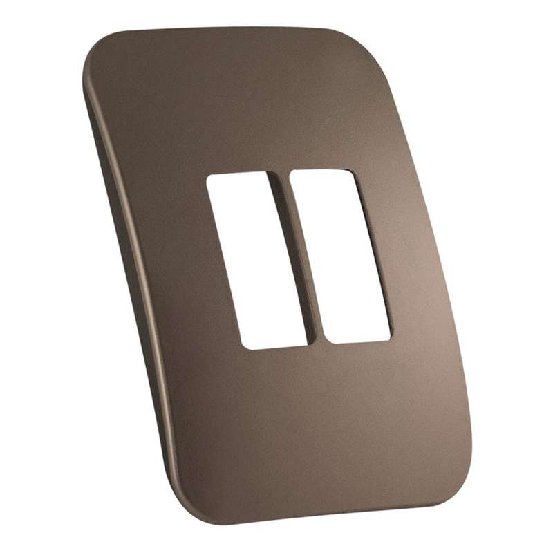VETi 1 2 Vertical Module Cover Plate 4 x 2 - Black Trim