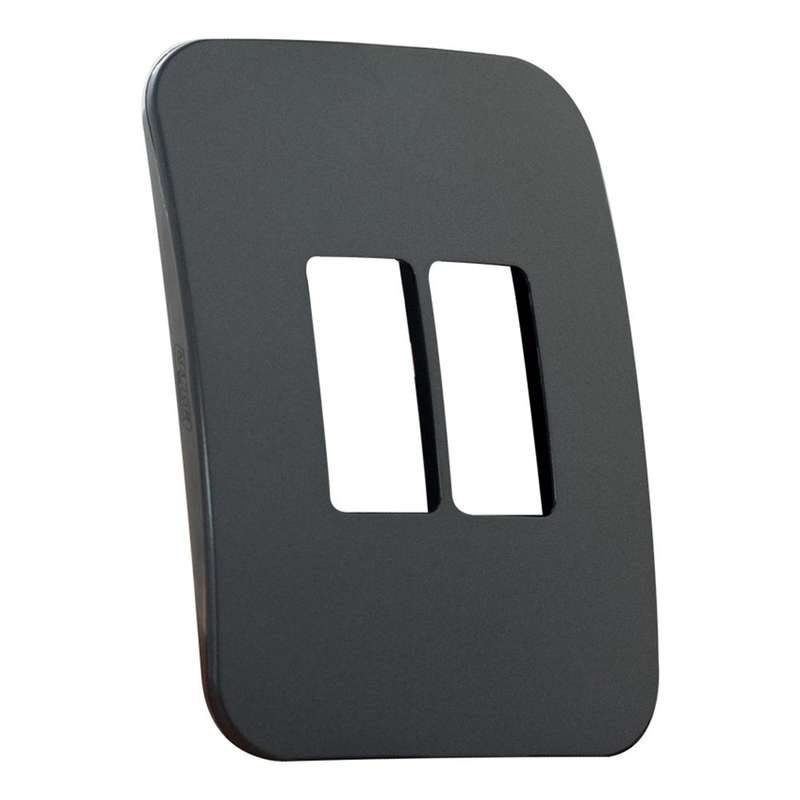 VETi 1 2 Vertical Module Cover Plate 4 x 2 - Black Trim