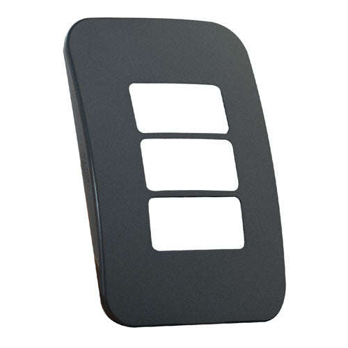 VETi 1 3 Horizontal Module Cover Plate 4 x 2 - Black Trim