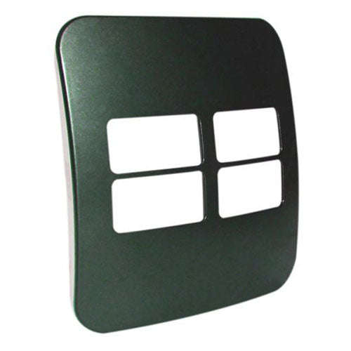 VETi 1 4 Horizontal Module Cover Plate 4 x 4 - Black Trim