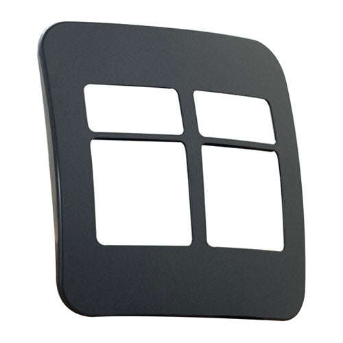 VETi 1 2 Horizontal & 2 Wide Module Cover Plate 4 x 4 - Black Trim